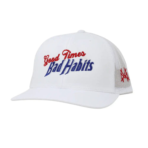Good Times Bad Habits Snapback Hat